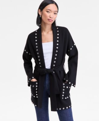 I.N.C. International Concepts - Women's Studded Belted Cardigan