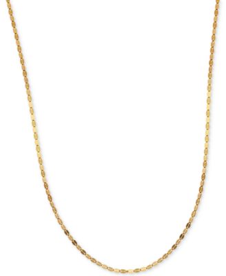 Macy's - Polished Fancy Mirror Link Chain in 14k Gold, White gold or Rose Gold