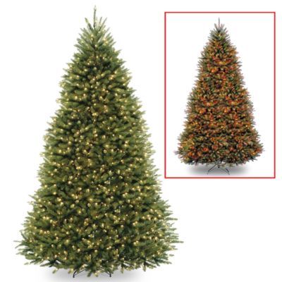 National Tree Company - National Tree 9' Dunhill Fir Hinged Tree with 900 Dual Color(R) LED Lights + PowerConnect System-9 Functions