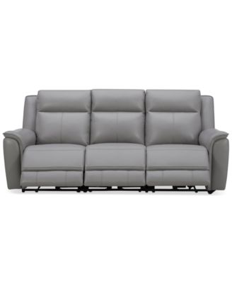 Furniture - Addyson 88" 3-Pc. Leather Sofa with 3 Zero Gravity Recliners with Power Headrests