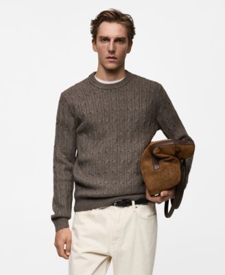 MANGO - Men's Knitted Braided Sweater
