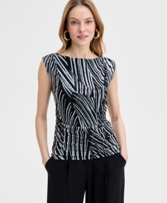 I.N.C. International Concepts - Women's Printed Sleeveless Shell Top