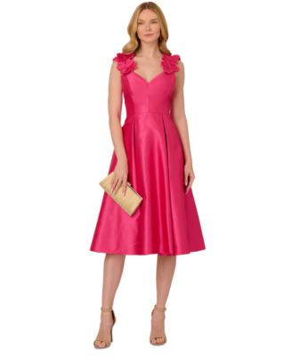 Adrianna Papell - Women's Floral Appliqu&eacute; Fit & Flare Dress