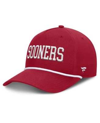 Fanatics - Men's  Crimson Oklahoma Sooners Foul Ball Rope Adjustable Hat