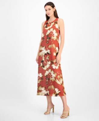 Anne Klein - Women's Printed Sleeveless Midi Dress