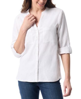 Gloria Vanderbilt - Women's Sabina Woven Split-Neck Shirt
