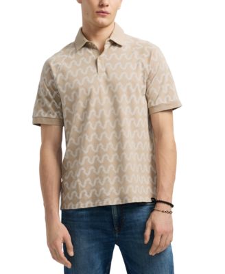 Buffalo David Bitton - Men's Kindell Regular-Fit Wave-Print Polo Shirt