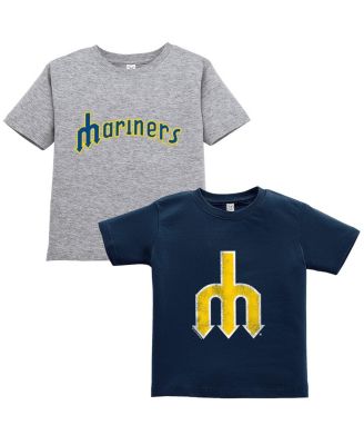Soft As A Grape - Toddler Navy/Gray Seattle Mariners Cooperstown Collection Two-Pack T-Shirt Set