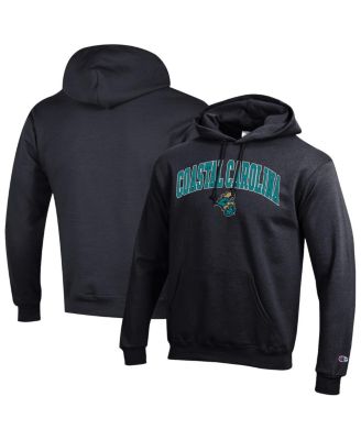 Champion - Men's Black Coastal Carolina Chanticleers Arch Over Logo Pullover Hoodie
