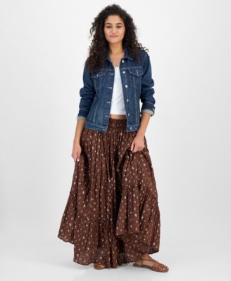 Lucky Brand - Women's Broomstick Cotton Maxi Skirt