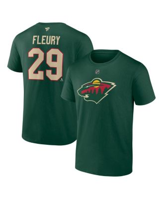 Fanatics - Men's Marc-Andre Fleury Green Minnesota Wild Authentic Stack Name Number T-Shirt