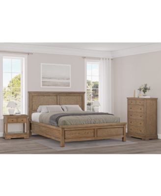 Furniture - Alverton 3 Pc. California King Cane Set (Bed, Chest & 1-Drawer Nightstand)