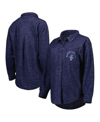 Gameday Couture - Women's Navy North Carolina Tar Heels Switch It Up Tri-Blend Button-Up Shacket