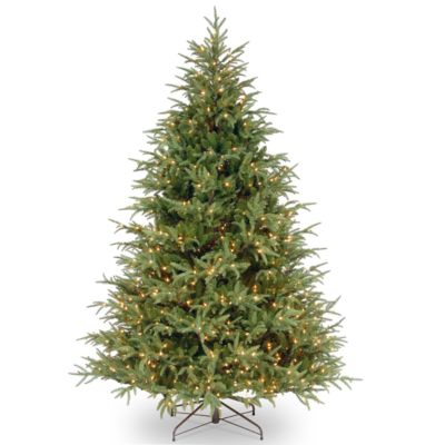 National Tree Company - National Tree 6 .5' Feel Real  Fraser Grande Hinged Tree with 550 Dual Color  LED Lights