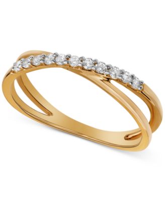 Macy's - Diamond Crisscross Ring (1/5 ct. t.w.)