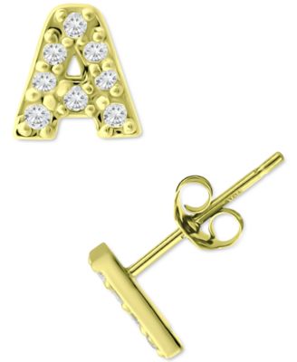 Giani Bernini - Cubic Zirconia Initial Stud Earrings