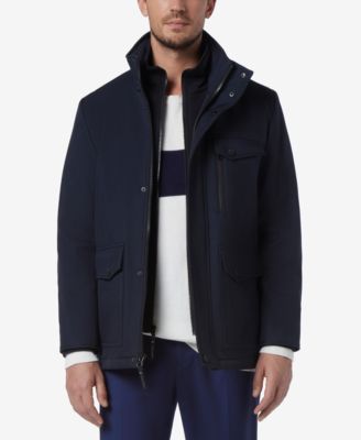 Marc New York - Men's Hoyt Micro-Houndstooth Soft Shell Barn Jacket with Removable Bib