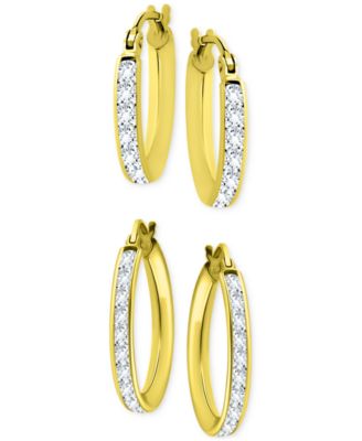 Giani Bernini - 2-Pc. Set Cubic Zirconia Small Hoop Earrings