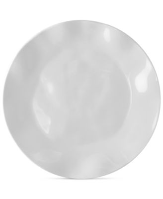 Q Squared - QSquared Ruffle White Melamine Dinner Plate