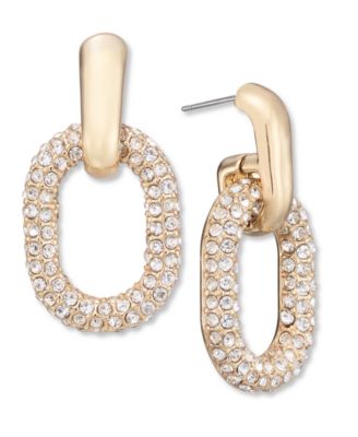 I.N.C. International Concepts - Pav&eacute; Oval Link Drop Earrings