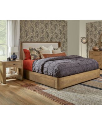 Furniture - Nordic 3 Pc. King Upholstered Storage Set (Bed, Dresser & Open Nightstand)