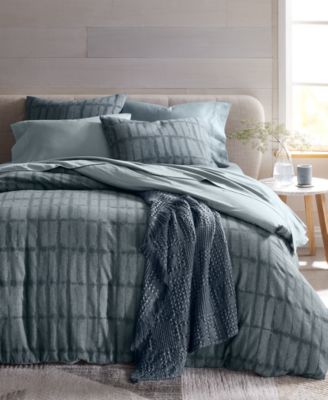 Oake - Indigo Stripe 3-Pc. Comforter Set, King