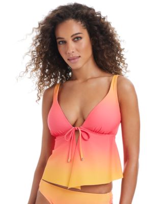 Bar III - Women's Day Club Ombr&eacute; Tunnel Fly Away Tankini Top