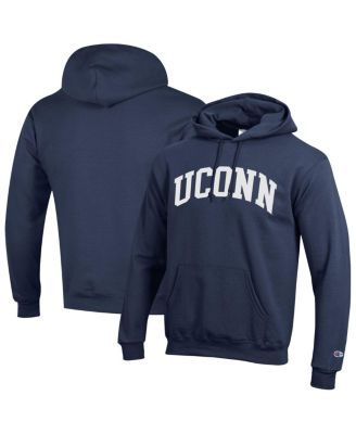 Champion - Men's Navy UConn Huskies Basic Arch Fleece Pullover Hoodie