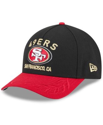 New Era - Big Boys and Girls Black/Scarlet San Francisco 49ers 2025 NFL Draft 9FORTY A-Frame M-Crown Adjustable Hat