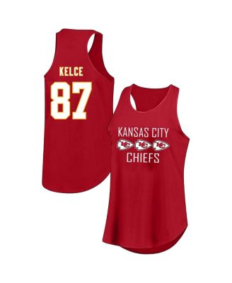 Fanatics - Women's&nbsp;Travis Kelce Red Kansas City Chiefs Plus Size Name Number Tank Top