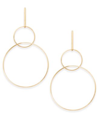 I.N.C. International Concepts - Gold-Tone Interlocking Hoop Statement Earrings