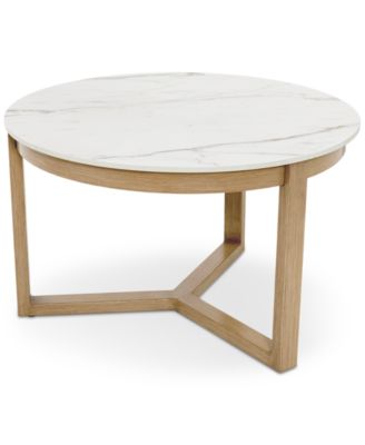 Agio - Reid Outdoor 30" Round Porcelain Top Nesting Table