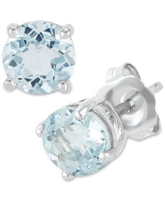 Macy's - Birthstone Stud Earrings in 14k Gold or 14k White Gold