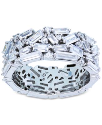 Macy's - Cubic Zirconia Round & Baguette Cluster All-Around Statement Ring