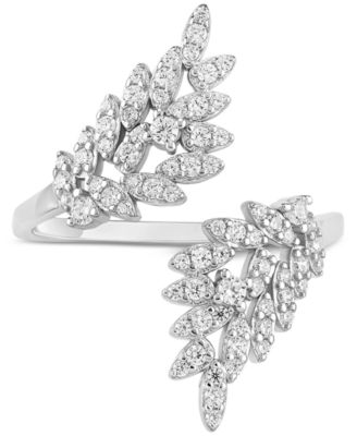 Giani Bernini - Cubic Zirconia Bypass Statement Ring in Sterling Silver