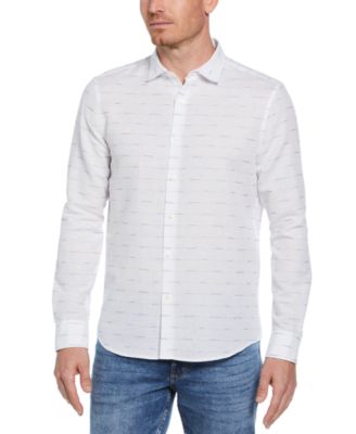 Perry Ellis - Men's Untucked Dobby-Weave Shirt