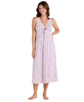 Miss Elaine - Women's Sleeveless Printed Long Gown