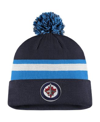 Fanatics - Men's  Navy/Blue Winnipeg Jets 2020 NHL Draft Authentic Pro Cuffed Pom Knit Hat
