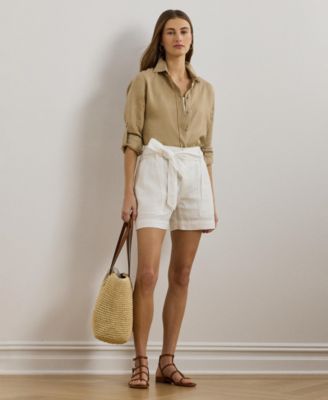 Lauren Ralph Lauren - Belted Linen Shorts