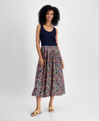 Tommy Hilfiger - Women's Mixed Media Floral Dress
