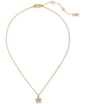 kate spade new york - Bursting Blooms Gold-Tone Pendant Necklace