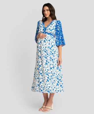 Seraphine - Women's Maternity Flounce Sleeve Dress