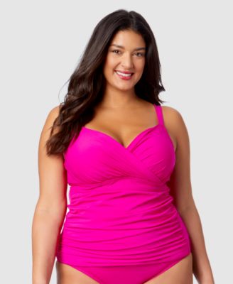 Anne Cole - Plus Size Shirred Tankini Top