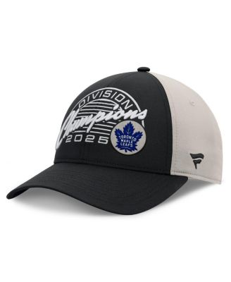 Fanatics - Men's Black Toronto Maple Leaf's 2025 Atlantic Division Champions Locker Room Adjustable Hat