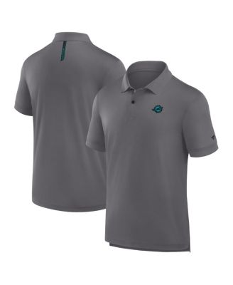 Fanatics - Men's Heather Gray Miami Dolphins Front Office Move Mono Polo Shirt