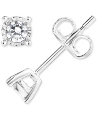 TruMiracle - Diamond Stud Earrings (1/4 ct. t.w.) in 14k White Gold