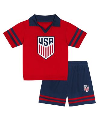 Outerstuff - Toddler Red/Navy USMNT Charming Dude Top Short Set