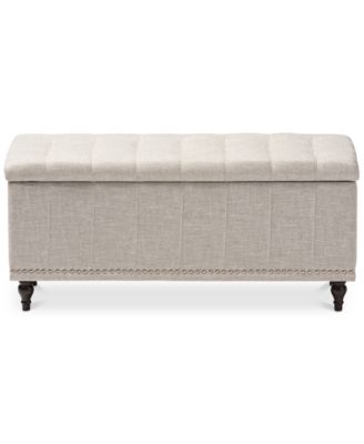 Furniture - Kaylee Button-Tufted Storage Ottoman Bench, Quick Ship