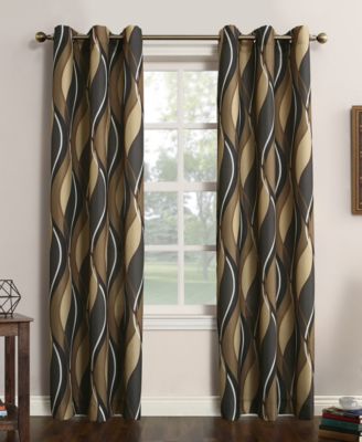 No. 918 - Intersect Printed Grommet Curtain 48" x 84" Panel