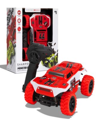 Sharper Image - SHARPER IMAGE Toy RC Monster Baja Truck 6MPH All-Terrain Children’s Remote Control 2.4 GHZ Omnidirectional Car for Boys/Girls, RC Race Truck, For Two-Vehicle Fun, 65 Foot Max Range, Green/White